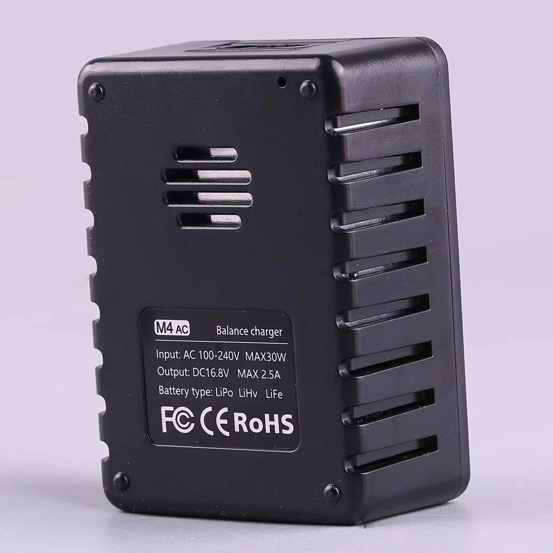 ToolkitRC M4AC 1S 2S 3S Lipo Battery Charger 30W with IPS Display XT30/ XT60 Interface for LiHV NiMh RC Racing Drone Battery