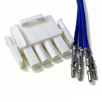 50pcs Flame Retardant 6.35mm Pitch 4-hole White Male 350779-1 Universal MATE-N-LOK 4P wt Male or Female Terminals 20cm Wire