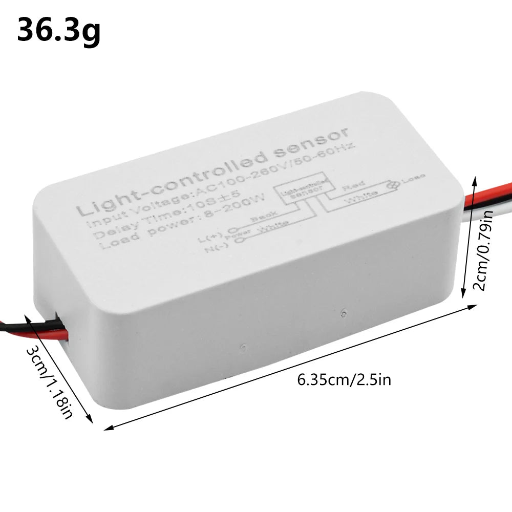 Photocell Street Lamp Light Switch Controller Automatic On Off DC12V/24V AC100-260V Photo Control Photoswitch Sensor Switch
