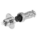 10Sets GX12 Aviation Socket Plug 2 3 4 5 6 7 Pin M16 DF16 Rhombus Flange Male Female Circular Connector Cable Panel Mount Solder