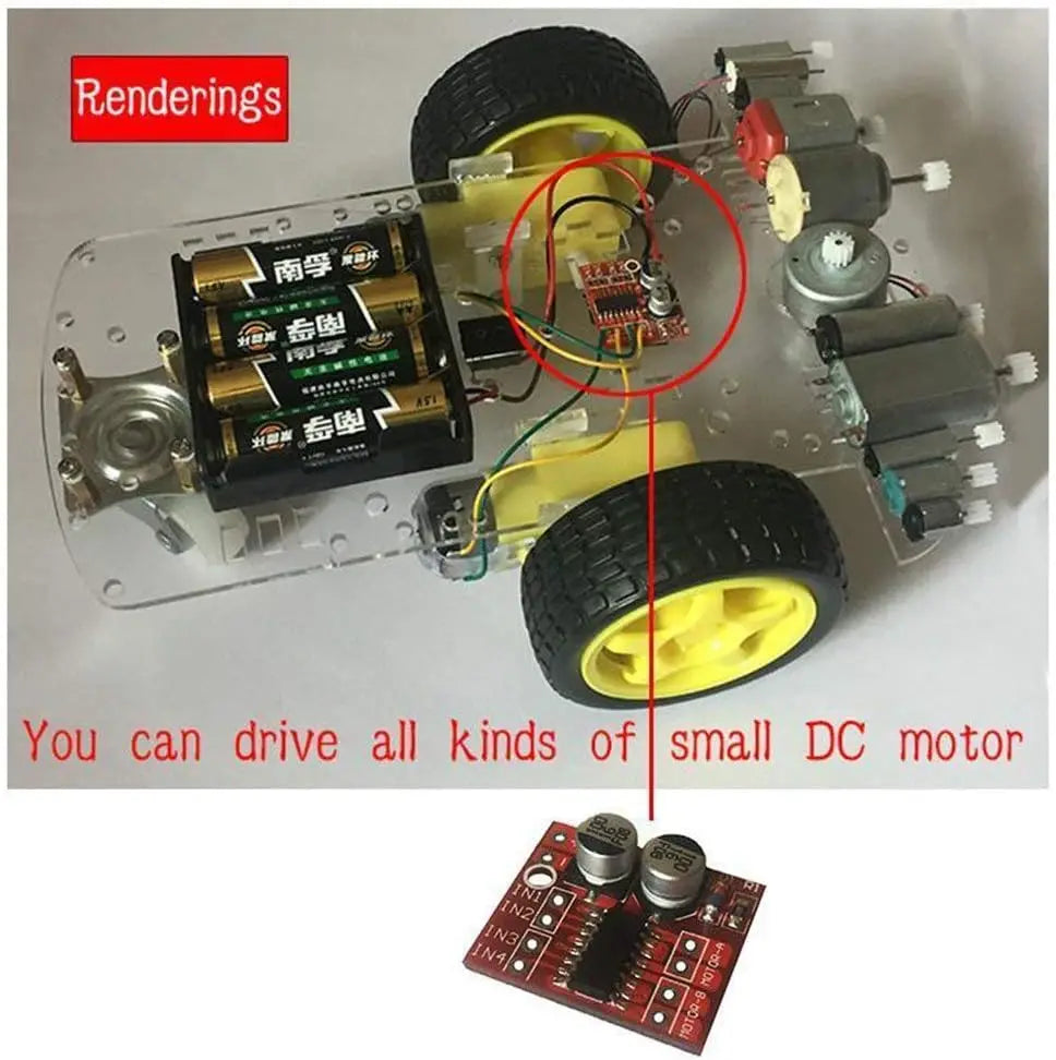 10pcs 5pcs L298N MINI Controller Board 1.5A 2 Way DC Motor Driver Module Speed Dual H-Bridge Replace Stepper for Smart Car Power
