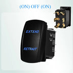 12V Reverse Polarity Rocker Switch DPDT ON-Off-ON 6 Pin Momentary/Latching for Winch Linear Actuator Car Window RV Jack Boat RV