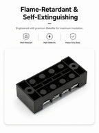 Screw Terminal Block TB Series Dual Row Barrier Strip 3/4/5/6/8/10/12P 15A 25A 45A 600V Panel Mount Electrical Wire Connector