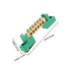2Pcs Copper Terminal Connector Bus Bar Heavy Duty Ground Bus Bars Electrical Grounding Block Stable Connection for Distribution