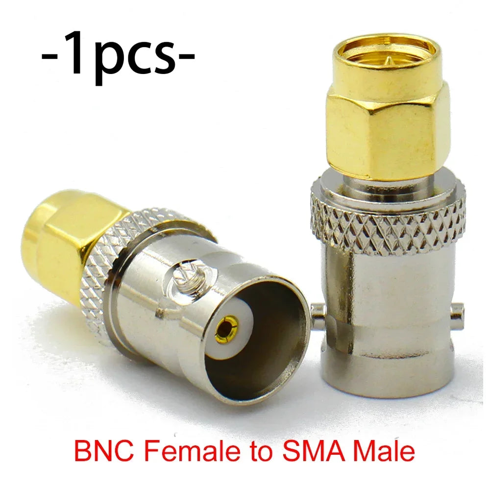 BNC to SMA / RP-SMA RF Adapter Connector Male Female Straight 4-Hole Flange Coaxial Converter for FPV WiFi Radio Antenna Systems