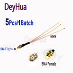 5pcs SMA to U.FL  Splitter RP-SMA / SMA Female to 2 3 4 5 6 7 8xU.FL 1 Female RG178 Cable WIFI Antenna Extension Jumper Pigtail