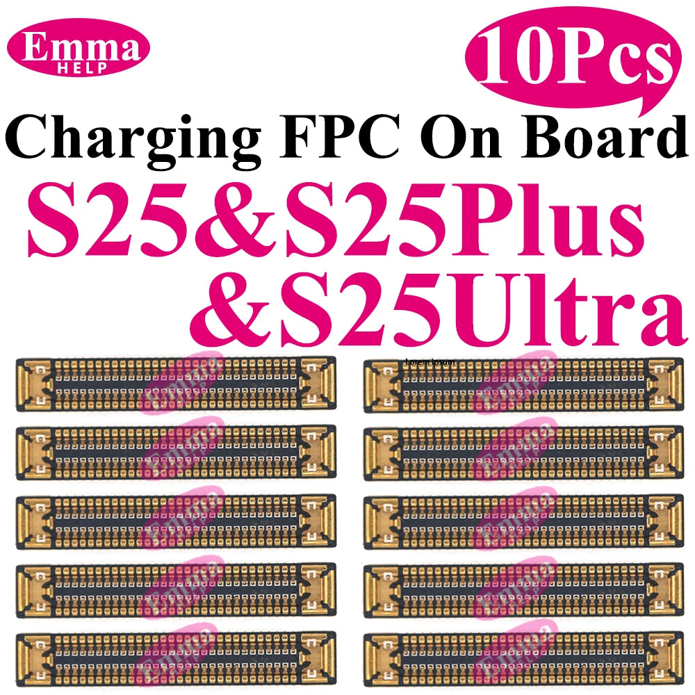 10Pcs Charging FPC Connector For Samsung S25 S24 S23 S22 S21 S20 Ultra Plus Note 10 20 Motherboard Main Board Flex Ribbon Port
