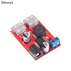 DC 9V 12V 24V 36V To 5V 3A Double USB Charge DC-DC Step-down Converter Car Charging Solar 3A Voltage Regulated Power 〔Nest〕