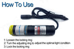 DOE 1 Ring Glass D20X90mm Focusable 520nm Green 10mW 30mW 50mW 80mW 135mW Laser Module for Cutting Positioning