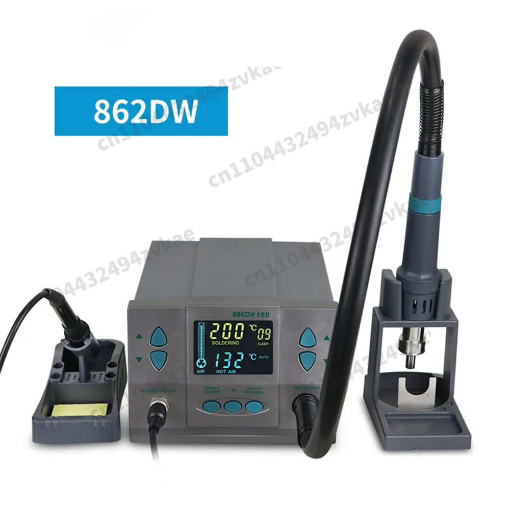 861DW Original 1000W 220/110V heat gun lead free hot air soldering station microcomputer temperature Rework Station+7nozzle