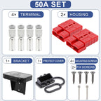 2pcs 50A 120A 175A Battery Charging Connector Kit 600V Quick Plug Car Battery Power Connectors Forklift Wire Cable Connectors