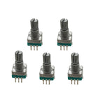 5Pcs 360 Degree EC11 Rotary Encoder 5Pin 20 Position Plum Shaft Digital Signal Potentiometer Handle Long 15mm 20mm