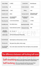ABILKEEN 30mm 1NO Momentary/Latching Function Piezo Electric Switch IP68 Waterproof Pressure-Sensitive Switch