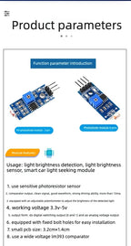 10pcs 3 Pin 4 Pin Photoresistor Sensor Module Light Detection LDR for Arduino Light Control Switch DIY