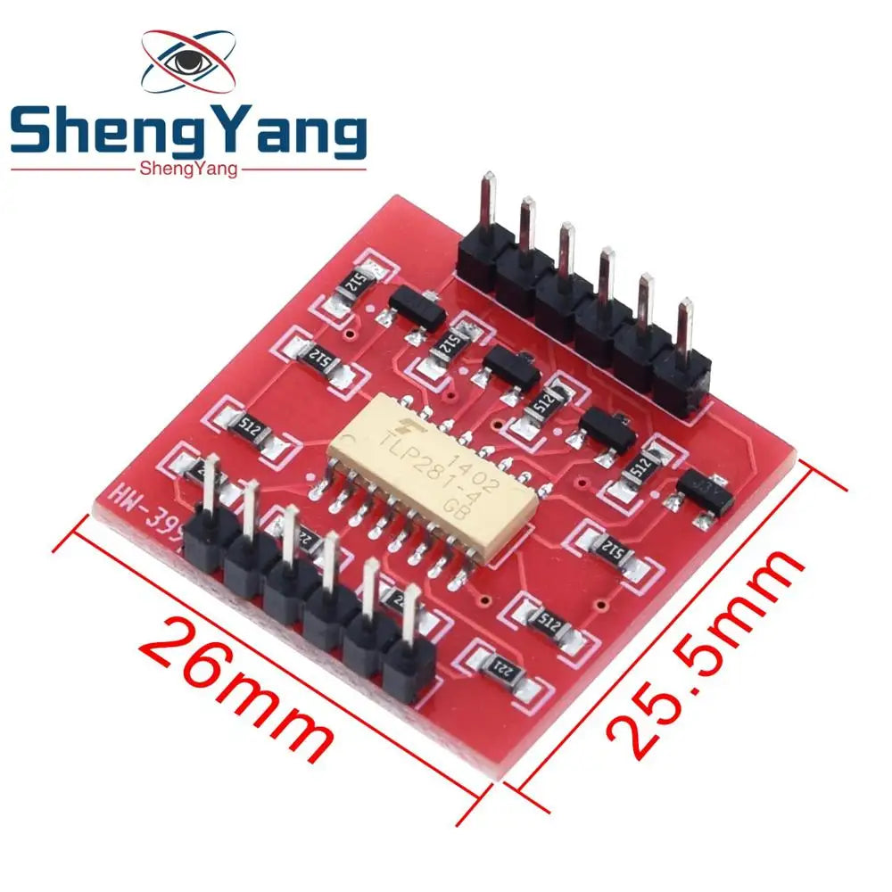 TZT TLP281 4 CH 4-Channel Opto-isolator Module For Arduino Expansion Board High And Low Level Optocoupler Isolation 4 Channel