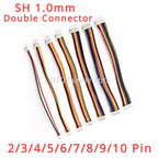 10Pcs Mini Micro SH 1.0mm 2P 3P 4P 5P 6P 7P 8P 9P 10Pin JST Double Connector Plug Wires Cables 100MM SH1.0