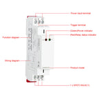GRM8-01 Electronic Impulse Relay Din Rail Impulse Latching Relay Impulse Memory Relay AC/DC12-240V 35mm DIN Rail Mounting