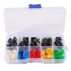 25pcs 12x12x7.3mm Momentary Tact Tactile Push Button Switch Touch Switch Micro Switch 4 Pins SMD PCB with Cap for Arduino