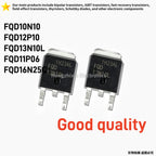 10PCS NEW FQD10N10 10N10 FQD12P10 12P10 FQD13N10L 13N10L FQD11P06 11P06 FQD16N25C 16N25C TO-252 Surface Mount MOS FET