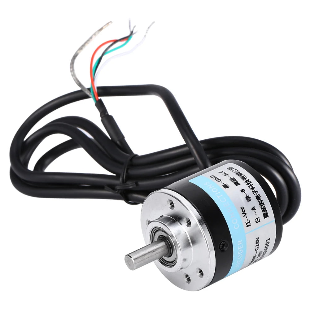 600P/R Magnetoelectric Incremental Rotation Encoder 5V‑24V  2‑Phases Shaft 6mm Magnetoelectric Rotation Encoder Sensor