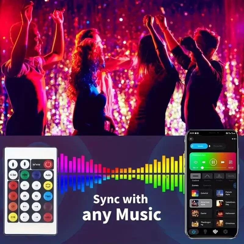 USB 5V Smart RGB-IC Fairy Light String Christmas Lights Decorations Lamp Garland WS2812 Bluetooth APP&Remote Control Addressable
