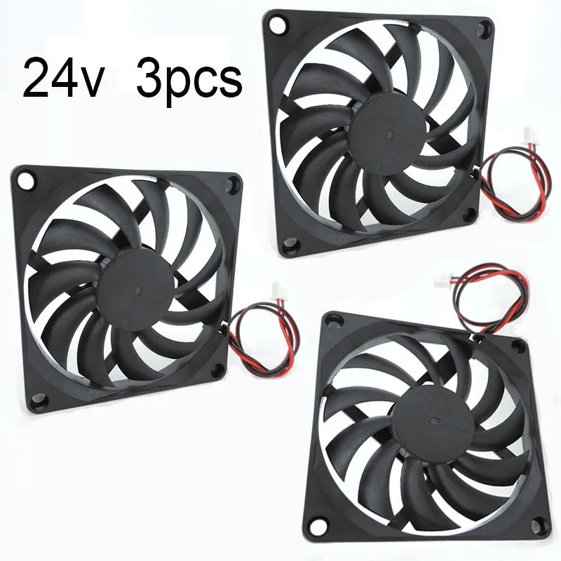 8cm 8010 DC 5V 12V 24V Cooling Fan Brushless for Reprap 3D Printer Parts DC Cooler 80 x 80 x 10mm Plastic Fan 2pin