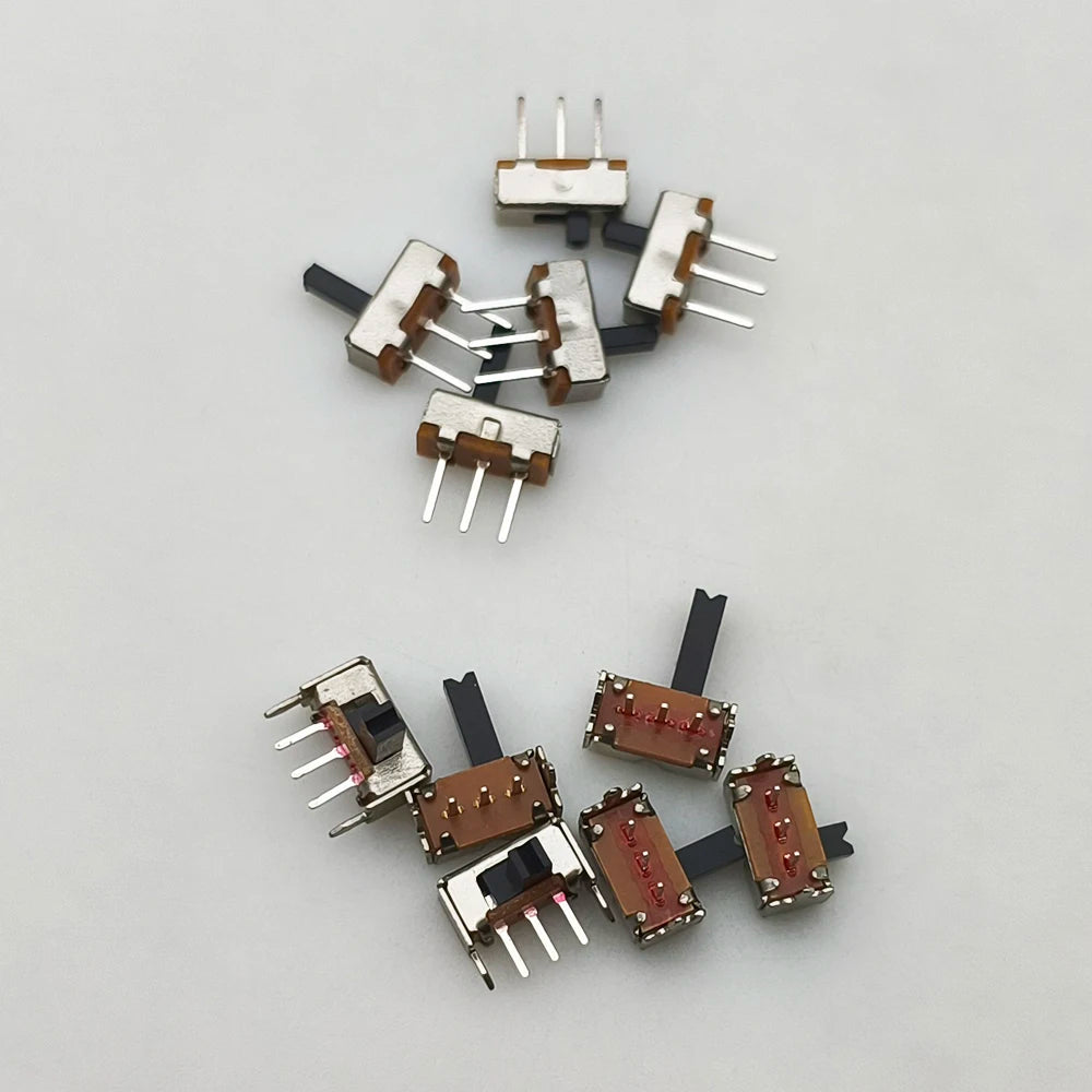 20Pcs SK12D07VG/SS12D00/SS12F15 Toggle Switch 3 Pin 1P2T PCB Slide Switch DIP ON-OFF Handle High:2mm/3mm/4mm/5mm/6mm
