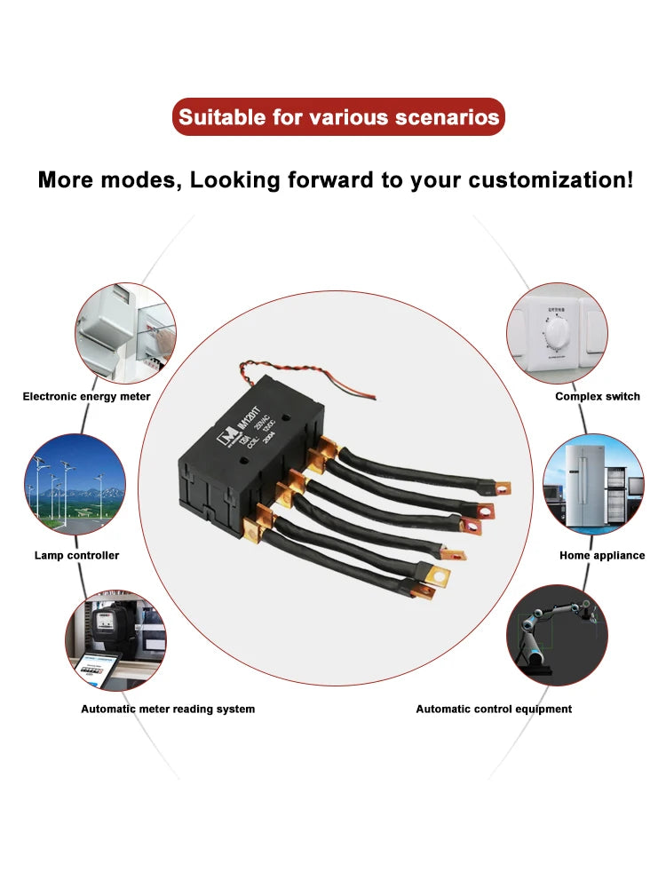 120A Latching Relay Three Phase On-Off Control Switch for Load Control