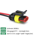 5/20/100 Sets 1/2/3/4/5/6 Pin Way Waterproof Electrical Wire Connector Plug 1.5mm Terminals 2Pin HID Plug Auto Xenon Lamp Plug