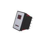 ABILKEEN ON-OFF-ON 3Position Latching KCD2 Rocker Push Button Dual LED Light Rocker Toggle Switch 2NO2NC with 7Pin Terminal