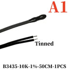New Energy Vehicle Lithium Battery Temperature Sensor NTC Thermistor 10/100K Water Drop Temperature Probe B3435/4150 50CM 1M