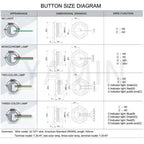 19/22/25/30mm Bi/Tri Color Ultra Short Metal Push Button Switch With Wire 3-6V 12-24V 220V LED Light Momentary Reset Waterproof
