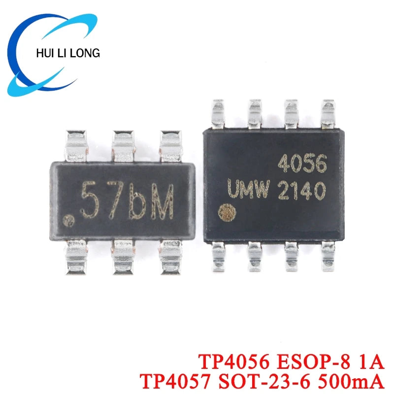 100pcs/5pcs TP4057 57bM SOT-23-6 SOT23 500mA TP4056 4056 ESOP-8 1A Battery Power Management Chip IC Controller New Original