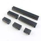 10pcs 2.54mm Pitch Female Header Strip 6/10/14/16/20/26/34/40/50 Pin Dual Straight DIP Polarizing Key Connector 6P 10P 40P 50P