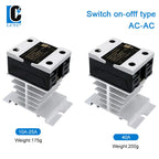 LCTC SSR 0-10V 4-20MA 0-5V Power Voltage Regulator Relay 10A 25A 40A DA AA DD VA Single Phase Solid State Relay With Heat Sink