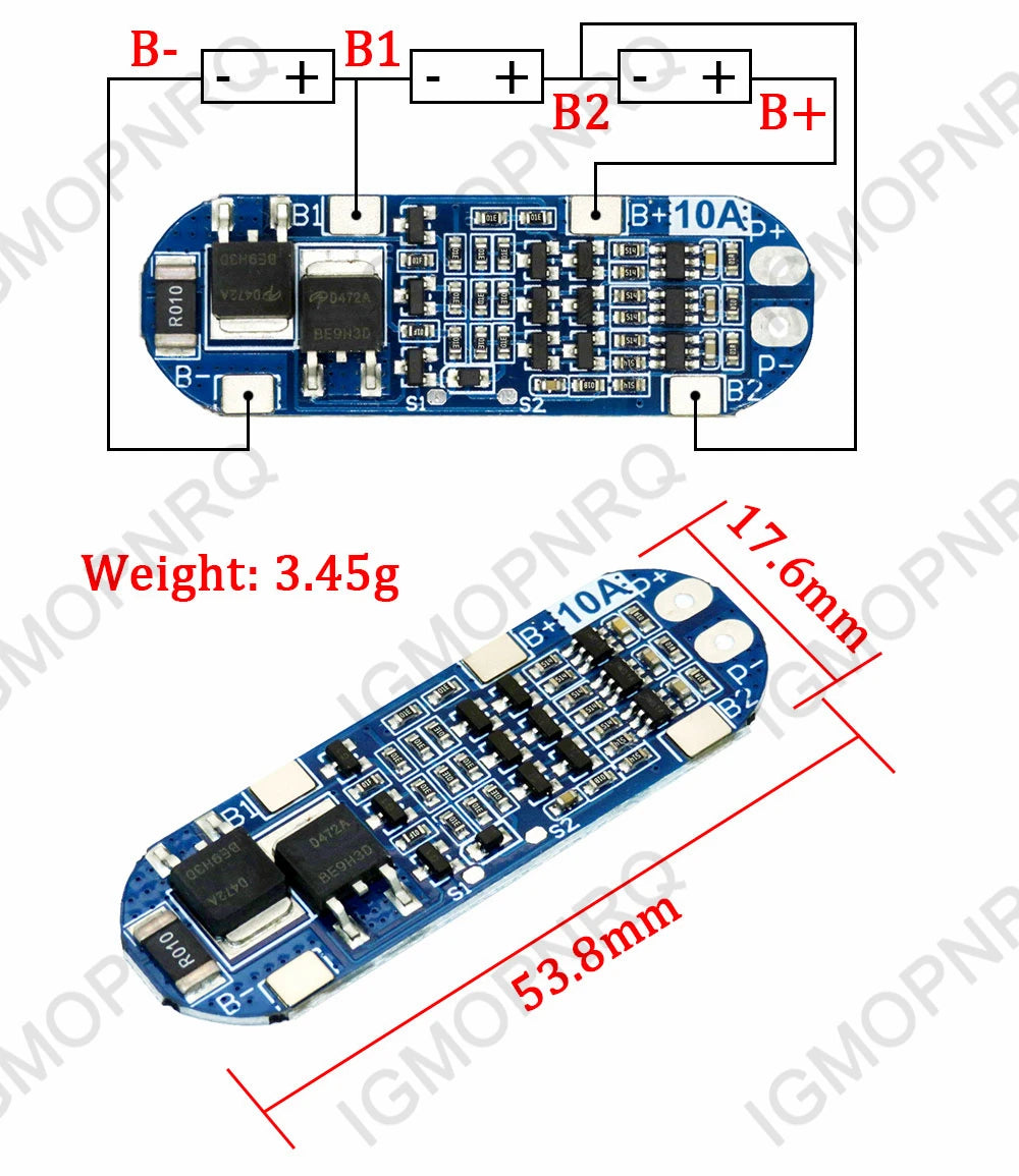 3S 6A 8A 10A 20A 25A 30A 40A 60A Li-ion Lithium Battery 18650 Charger PCB BMS Protection Board For Drill Motor Lipo Cell Module