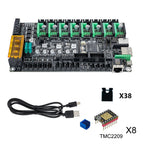 3D Printed Accessories Makerbase MKS Monster8 V2 32Bit Control Board 3D Printer Parts TMC2209 A4988 for Voron VS Spider Octopus