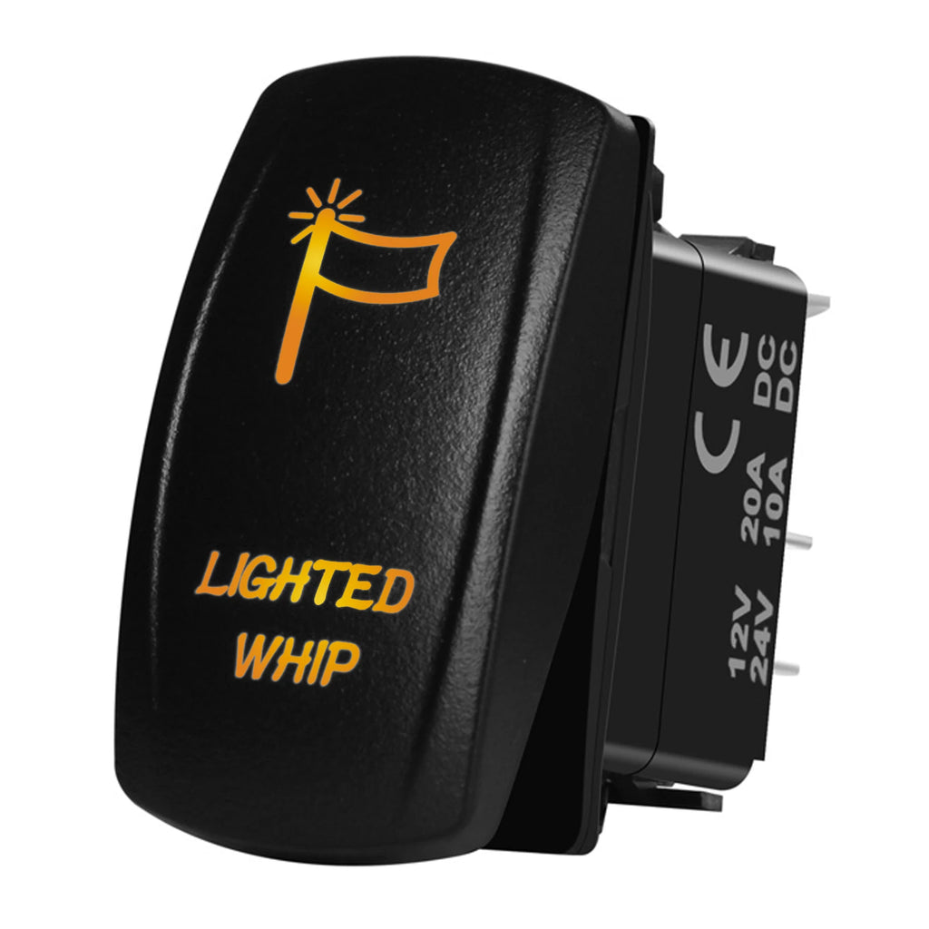 Marine Boat Rocker Switch 12/24V Orange Backlit Anchor Beacon Up Down Button ON OFF/ON OFF ON Momentary Toggle Switch Waterproof