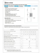 20PCS ER202 ER204 ER206 ER302 ER304 ER306 ER502 ER504 ER506 2A 3A 5A 200V 400V 600V Super Fast Recovery Rectifier Diode
