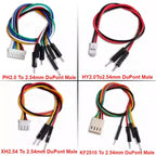 5pc 20/30cm SH1.0 1.25 ZH1.5 PH2.0 PA2.0 HY2.0 KF2510 XH2.54mm 2/3/4/5/6P to Du Bang Male Female Electronic Terminal Wire Cable