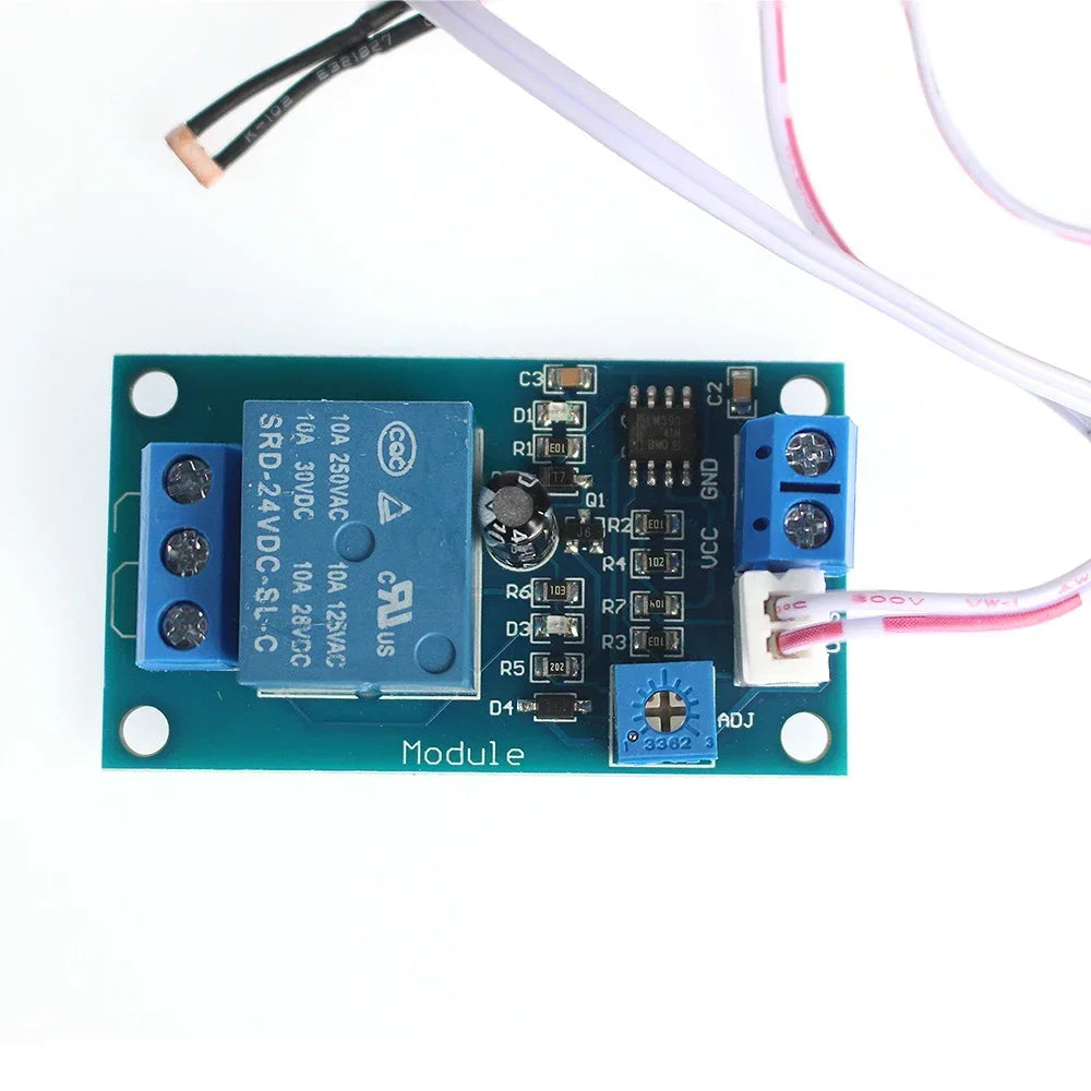 DC 5V/12V/24V XH-M131 Photoresistor Relay Module 10A Light Control Switch Detection Sensor Brightness Automatic Control Module