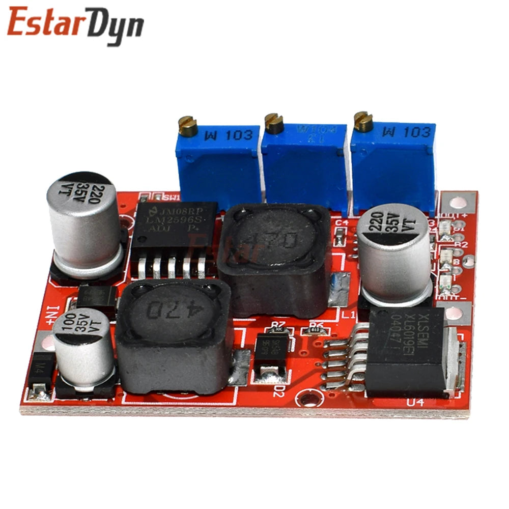 LM2596 LM2577 DC Auto Boost Buck Converter 4-35V to 1-25V 5V 12V 19V 24V 4A Step up / down voltage Regulator CC CV Charging