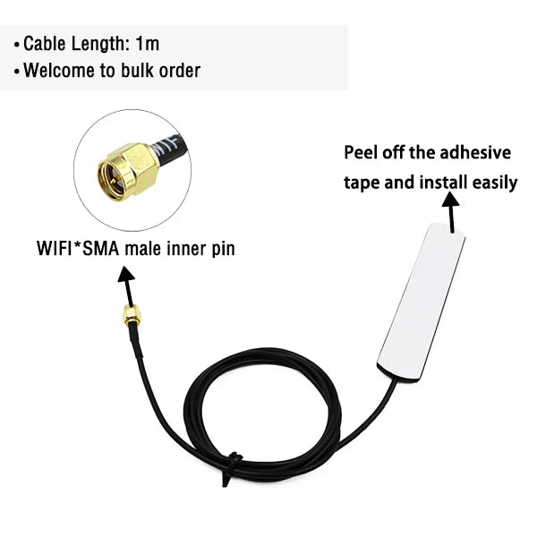 Wireless Flat Patch WiFi Antenna 2.4GHz Antennas 2400MHz