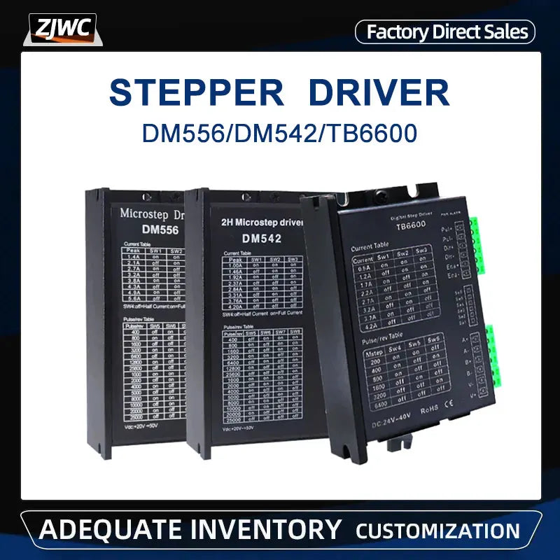 Microstep Motor Driver TB6600 4A / DM542 4.2A / DM556 5.6A Suitble For 42 57 Stepper Motor Nema17 Nema23 Supply Voltage 20-50V