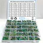 925Pcs 36Values Aluminum Electrolytic Capacitor Assortment Kit Low ESR 1uF 4.7uF 10uF 22uF 47uF 100uF 220uF 330uF 470uF