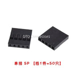 50pcs 2.54mm Dupont connector Male/Female Pin Way Cable Plug 2/3/4/5 Pin Electrical Pin Jumper Header Housing Wire Connector Kit