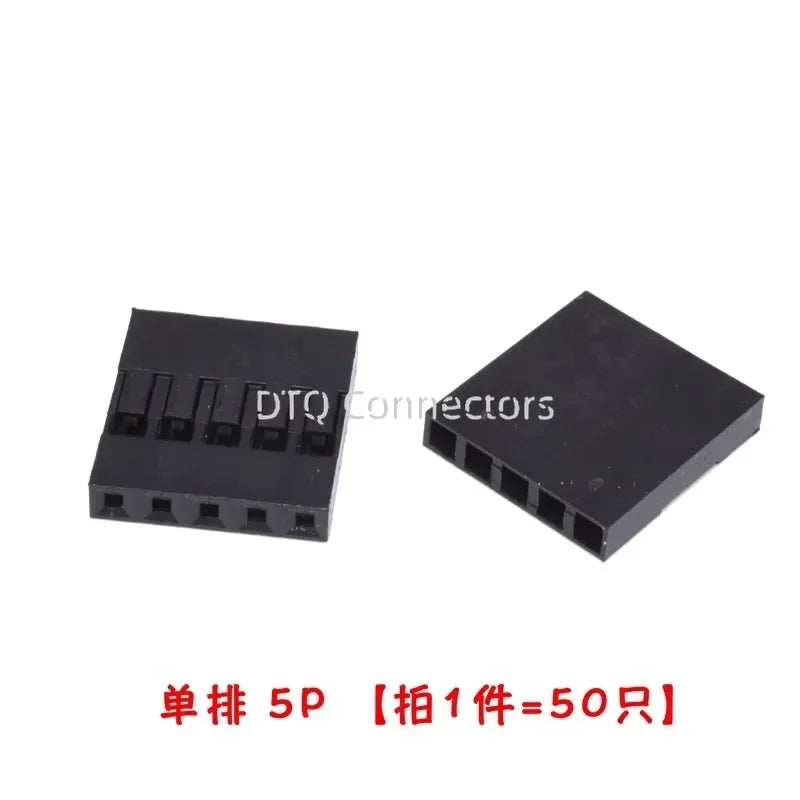 50pcs 2.54mm Dupont connector Male/Female Pin Way Cable Plug 2/3/4/5 Pin Electrical Pin Jumper Header Housing Wire Connector Kit