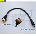 Cltgxdd 1piece XT60 Male and Female Socket to DC 5.5x2.1/5.5x2.5mm Socket Adapter for FPV Monitor Drone Video Glasses Adapter