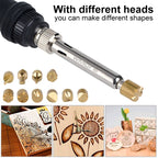 JCD 80W Engraving Pen Electric Soldering Iron Wood Burning Kit Flipping Word Embossing Pyrography Tool Craft 28PC TIP Set 908S