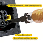 Double headed detachable terminal pin extraction tool suitable for AMP Metri Pack  Molex connectors, and General Motors repair